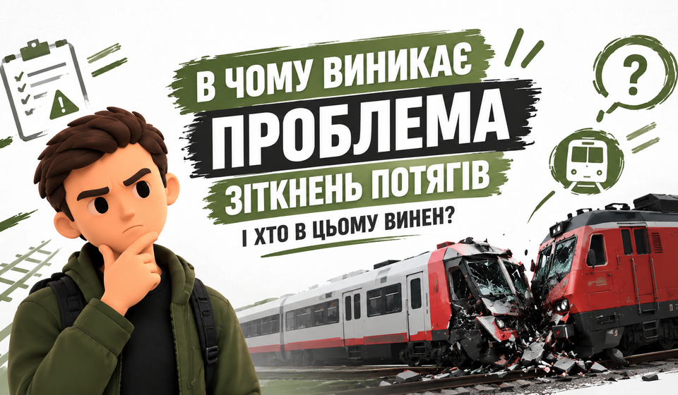 В ЧОМУ ПРОБЛЕМА ЗІТКНЕНЬ ПОТЯГІВ І ХТО В ЦЬОМУ ВИНЕН ?